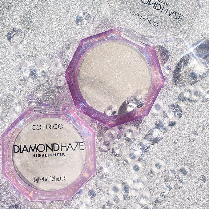 Catrice | Diamond Haze Highlighter (010 Gimme Glitter) | Stunning 3D Shimmer Effect for Face & Body | Silky, Buildable Glow | Vegan & Cruelty Free