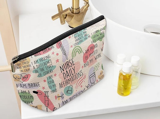 Ayxvt Nurse Bag,Nursing Bags for Nurses, Nurse Cosmetic Bag,Nurse Gifts, Nurse Makeup Bags,Nurse Gifts for Women, Nurse Zipper Pouch
