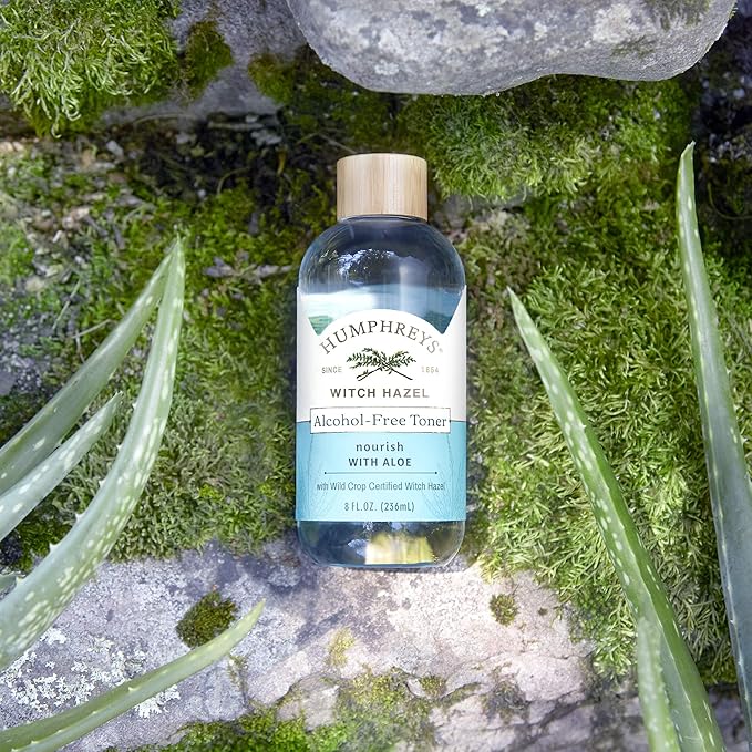Humphreys Witch Hazel Nourishing Toner | Wild Harvested Witch Hazel & Aloe | Alcohol-Free | Natural | Hydrating | Soothing | 8 fl oz