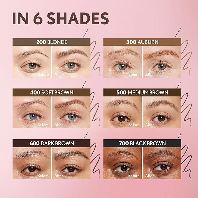 Covergirl Clean Fresh Brow Nano, 700 Black Brown, Eyebrow Pencil, Ultra-Precise Tip, Waterproof, Transfer-Resistant, Built-In Spoolie, Vegan Formula, 0.001oz