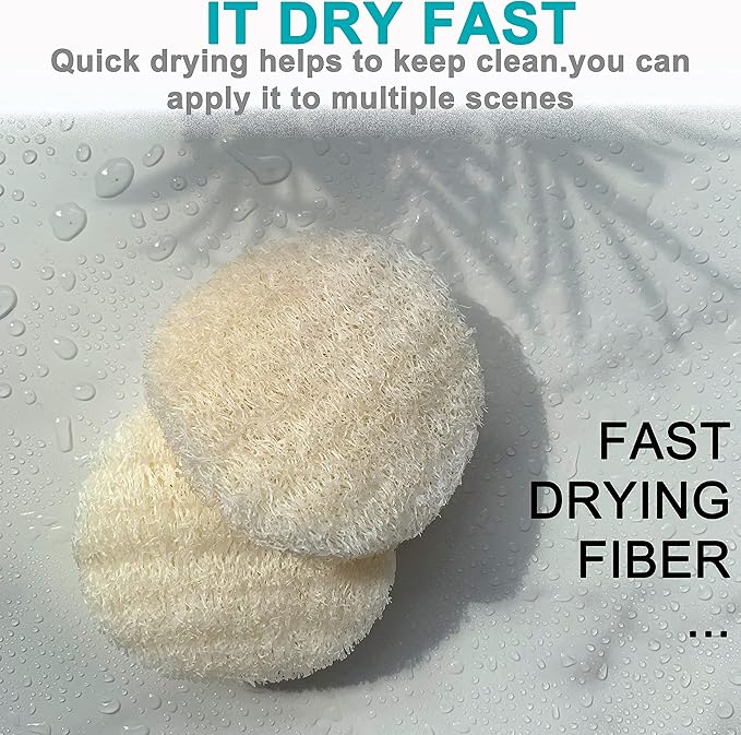 108 pcs/Set Natural Exfoliating Face Pad Loofah Sponge Facial Brush - Makeup Remover - Shower Scrubber - Remove Dead Skin - Body Bath Spa for Men & Women - Renewable Resource - Pack of 108