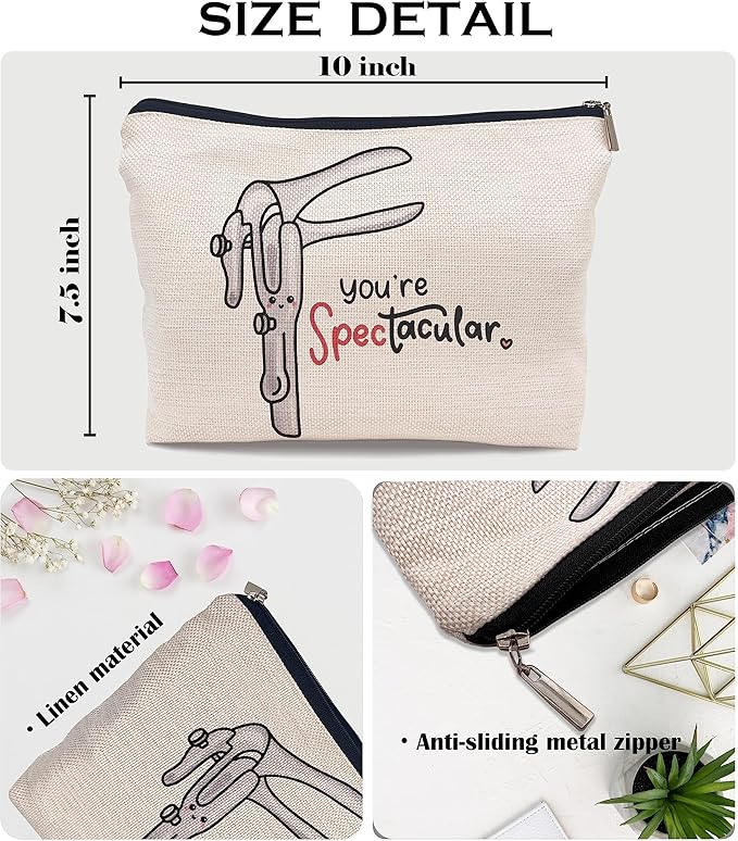 Ayxvt You're Spectacular OBGYN Cosmetic Bag,OBGYN Gifts Makeup Bag,Ob-gyn Doctor Gifts,Nurse Midwife Gifts,Ob-gyn Thank You Gifts