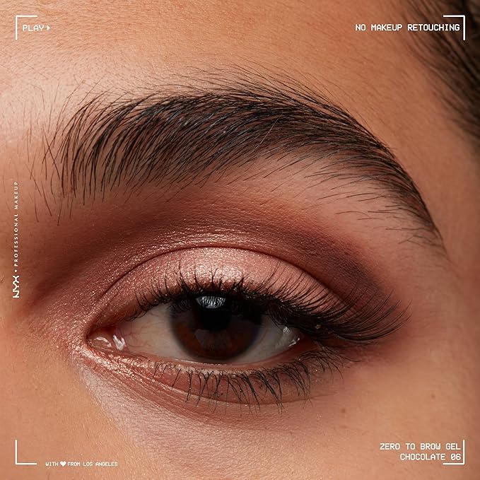 NYX PROFESSIONAL MAKEUP Zero to Brow, Longwear Eyebrow Gel, Chocolate