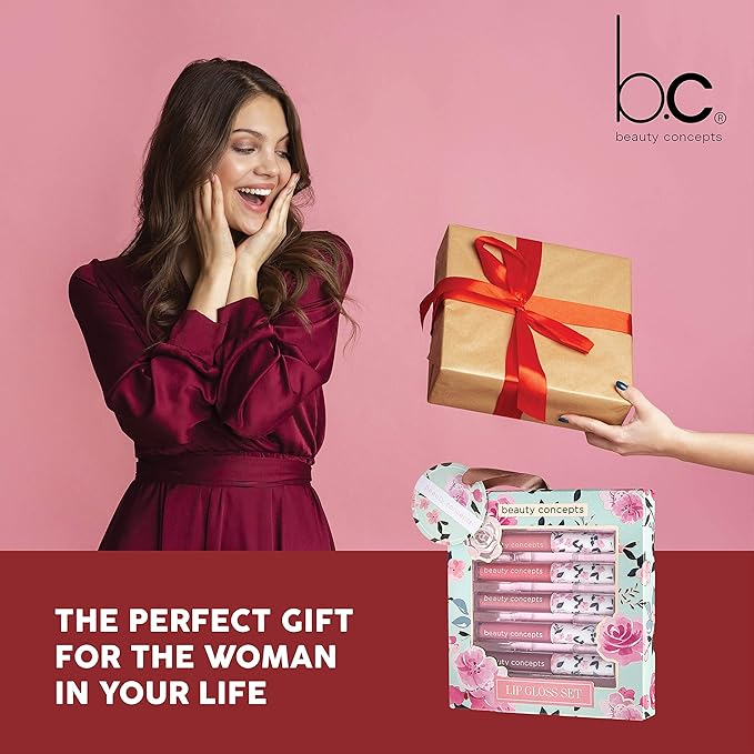 Beauty Concepts Lip Gloss Collection β Shimmering, Glossy Lip Makeup Set for a Radiant Finish, Floral Collection