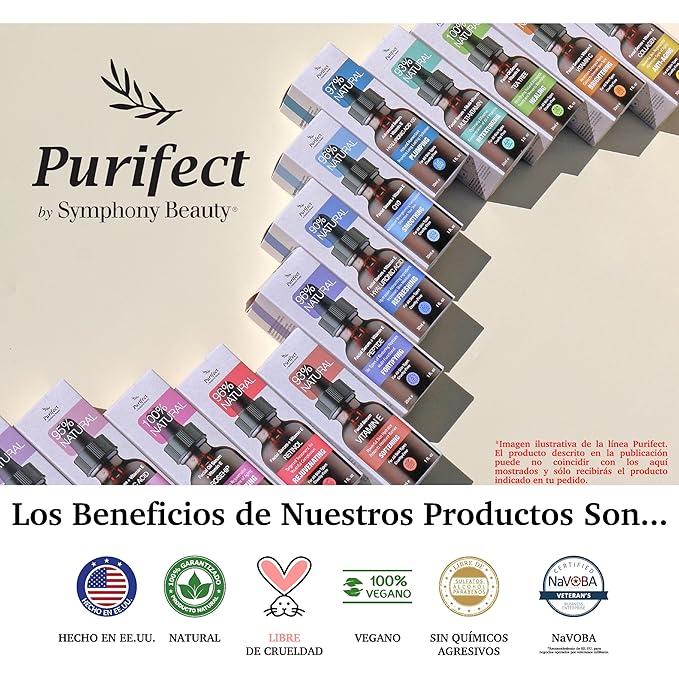 Made in USA Natural PURIFECT Facial Serums - 30 ml - Ceramide - Repair Dryness - Good for Dryness, Itching, and Inflammatory Skin - Fast Absorbing + Non Greased Formula
