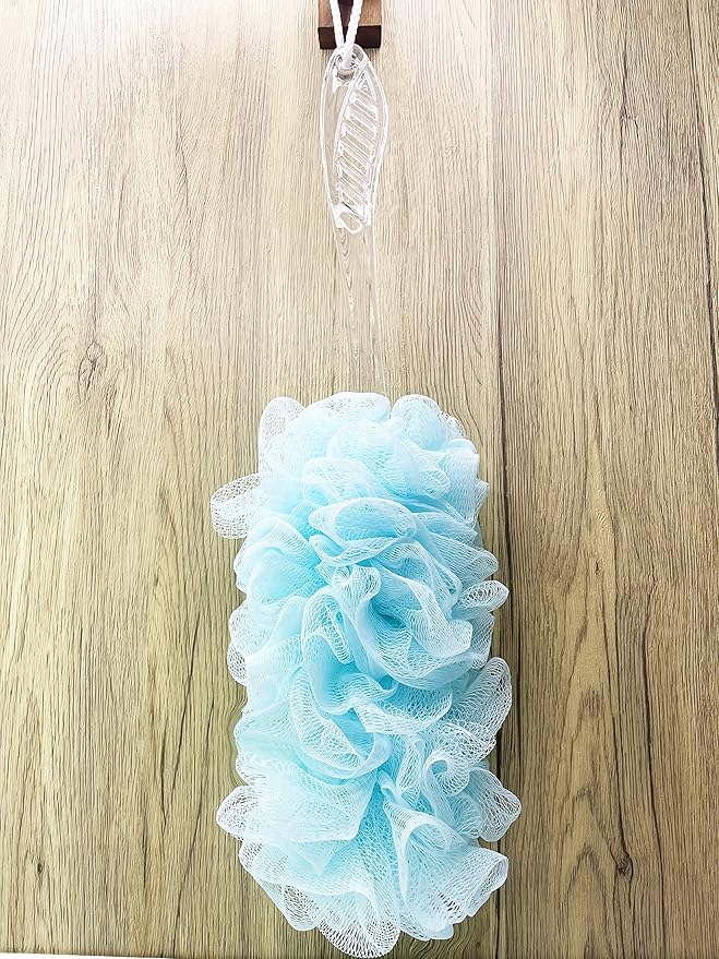 Loofah Back Scrubber for Shower,Long Handle Bath Body Brush Soft Nylon Mesh Loofah Sponge On a Stick,Exfoliating Scrub Cleaning Luffa for Elderly for Men Women(2-Pack,Green)