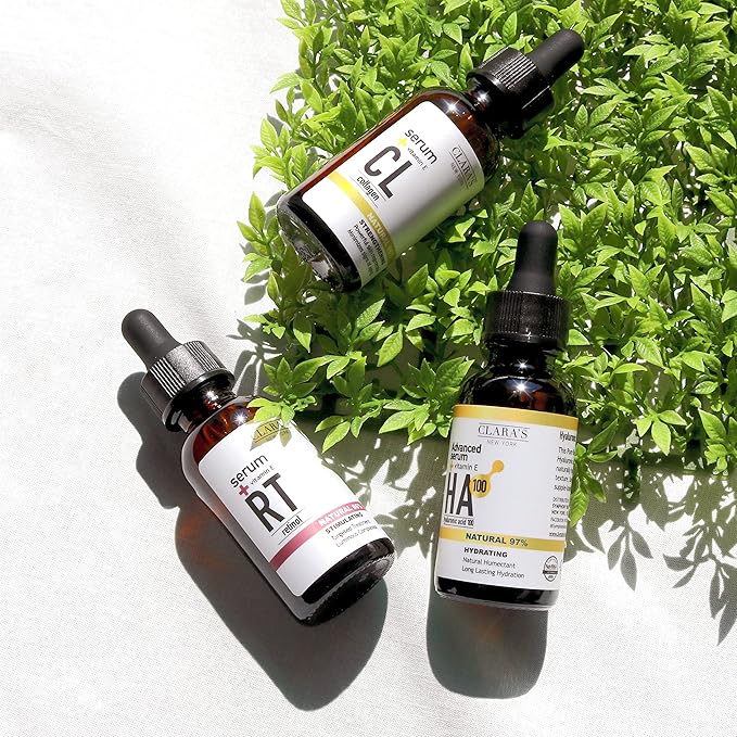 CLARA'S NEW YORK Retinol Facial Serum with Vitamin E β Anti-Aging, Wrinkle & Fine Line Reduction β Hydrating Face Serum β 30ml / 1 fl oz β Made in USA