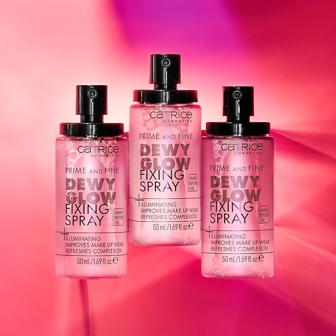 Catrice | Prime & Fine Illuminating Dewy Glow Spray & Perfector Poreless Primer Bundle | Full Coverage Makeup | Vegan & Cruelty Free