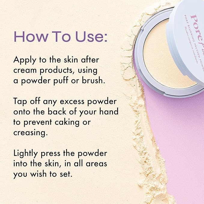 The Beauty Crop PoreFilter Pressed Powder - Blurs Pores & Controls Shine - Banana Shade - 0.34 oz
