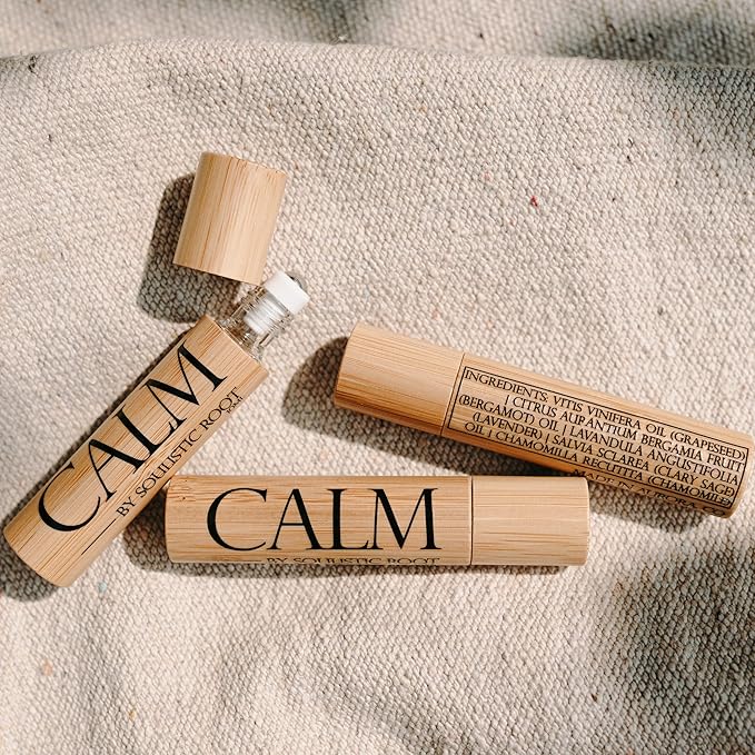 Calm Essential Oil Roller, Calm Essential Oil Roll On Blend, 10ml Glass Roller- Stress Relief, Essential Oil Blends, Aromatherapy Self Care Products for Women