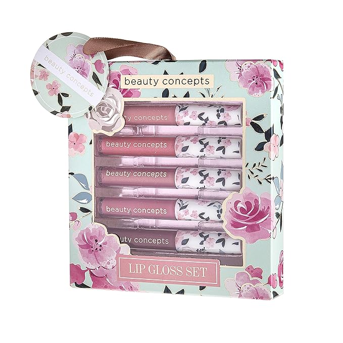 Beauty Concepts Lip Gloss Collection β Shimmering, Glossy Lip Makeup Set for a Radiant Finish, Floral Collection