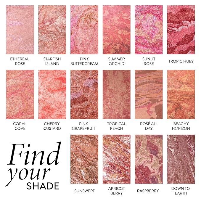 LAURA GELLER NEW YORK Baked Blush-n-Brighten Marbleized Blush for Cheeks - RosΓ© All Day - Natural Finish - Buildable Color