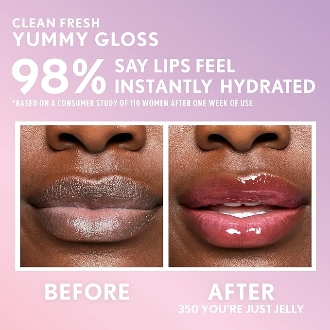COVERGIRL Clean Fresh Yummy Lip Gloss, Sheer, Natural Scents, Vegan Formula - YouΓ’β¬β’re Just Jelly