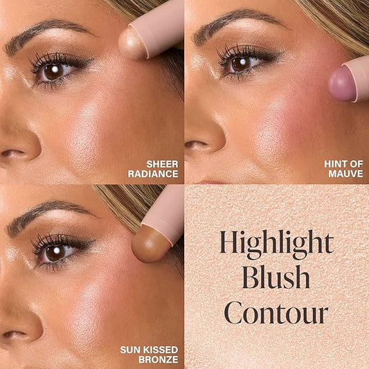 Mally Beauty Shimmer, Shape & Glow Plus Face Defining Stick, Sun Kissed Bronze