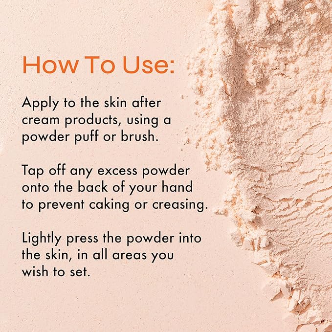 The Beauty Crop Vitamin Babe Setting Powder - Talc-Free Loose Powder for Flawless Finish - Peach Shade - 0.35 oz