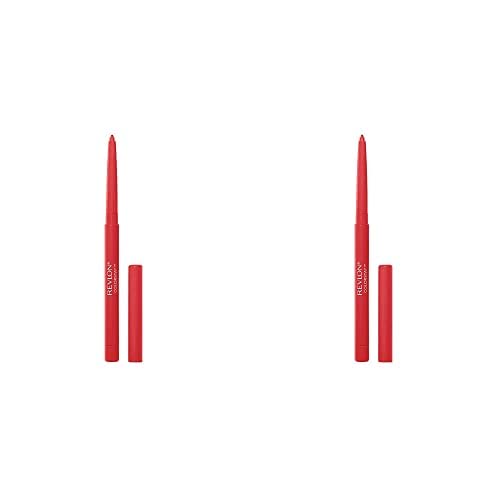 REVLON Lip Liner, Colorstay Face Makeup with Built-in-Sharpener, Longwear Rich Lip Colors, Smooth Application, 713 Ruby (Pack of 2)