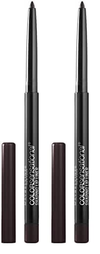 Maybelline Color Sensational Shaping Lip Liner with Self-Sharpening Tip, Rich Chocolate, Chocolate Brown, 0.01 oz (Pack of 2)