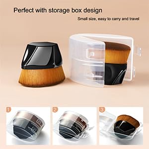 PHOERA Mushroom Head Air Cushion CC Cream Natural Foundation, Concealer, Primer, Powder, Kabuki Makeup Brushes (101 Porcelain+01 Ivory)