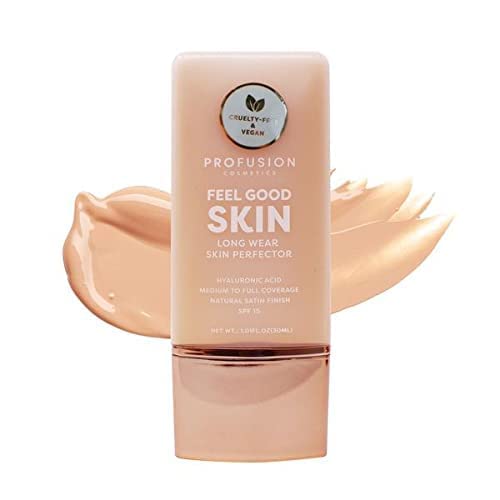Profusion Cosmetics Lightweight Liquid Foundation for a Flawless and Elegant Radiance, Breathable Makeup for Improves Uneven Skin Tone, Cruelty-Free - Fair 3