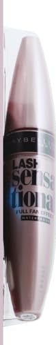Maybelline Lash Sensational Waterproof Mascara, Lengthening and Volumizing for a Full Fan Effect,Very Black, 1 Count (Pack of 2)