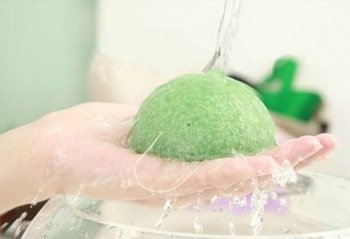 AMAKI SKINCARE Konjac Sponge Facial Cleanser with Added Green Tea and Activated Bamboo Charcoal-Sensitive to Oily and Acne Prone Skin Gentle Face Scrub, Face Sponges for Cleansing and Exfoliating