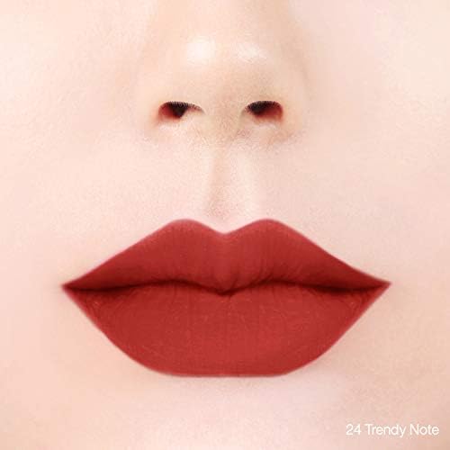 BBIA Last Velvet Lip Tint - Soft & Creamy Matte Finish Lip Stain, Blur Effect with Velvety Texture, Long-Lasting, High Pigment, Lightweight, Non-Drying, Korean Lip Makeup (24 TRENDY NOTE)