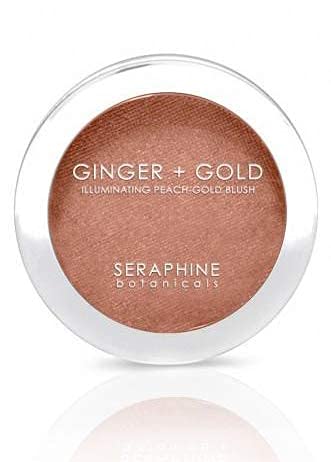 Seraphine Botanicals Ginger + Gold Illuminating Peach Frosting Blush - Vegan Cheek Color 0.11 oz