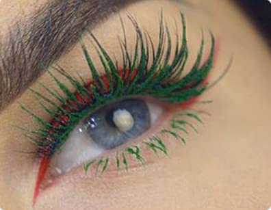 Maydear Dark Green Mascara for Eyelashes, Waterproof Colored Mascara Long Lasting Smudgeproof Color Mascara for Women Eye Makeup Party Stage Use