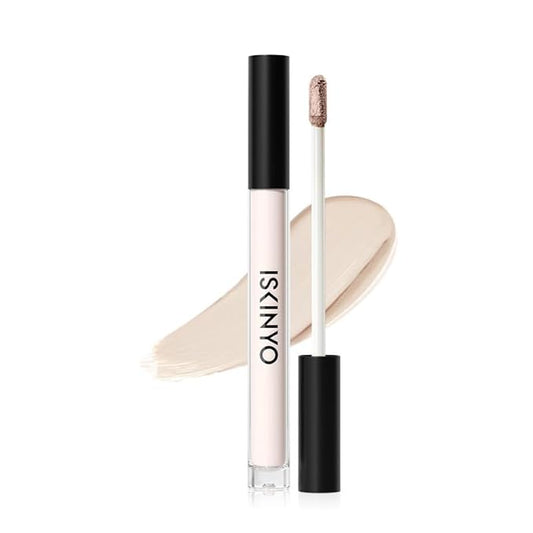 1PC Iskinyo Liquid Highlighter Contour Blusher Concealer Color Corrector, Stay Long Lasting Moisturizing Liquid Makeup Facial Highlighter, Create 3D Makeup (01#, 2.8g)
