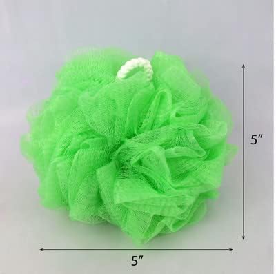 Baul Service and Supply -Loofah Bath & Shower Sponge- Back & Body Soft Mesh Exfoliating Scrubber Used for All Skin Types [Unisex Adults/Unisex Kids] (Green)