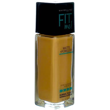 Maybelline New York Fit Me! Matte + Poreless Foundation, Warm Honey [322] 1 oz (Pack of 4)