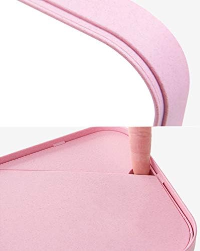 Coobbar Foldable Princess Mirror - Portable, Simple & Square - Perfect for Women (Pink)