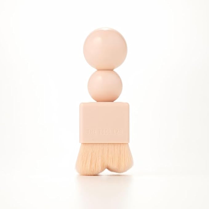 THE TOOL LAB Stamp Skinfit Cushion Foundation & Brush Set｜Glow type, No.21 Ivory｜120H Long-Lasting Coverage, Flawless, Ultra Adherence, Glass Glowy Clear Watercolor-Radiance Skin｜SPF 40++, 11g