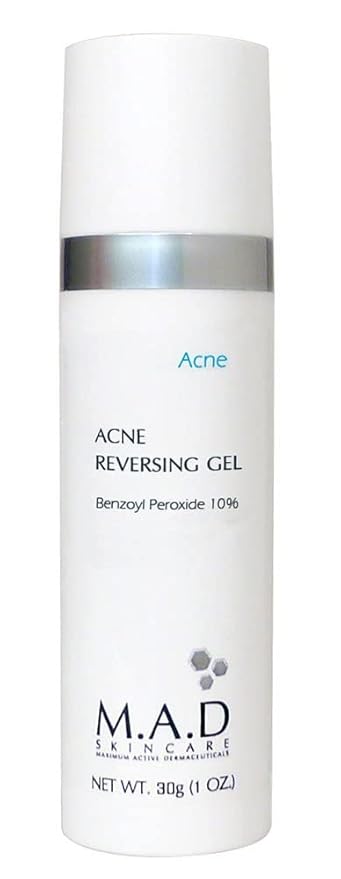 M.A.D SKINCARE ACNE: Acne Reversing Gel - Non-Drying Benzoyl Peroxide Blemish Treatment - 30g