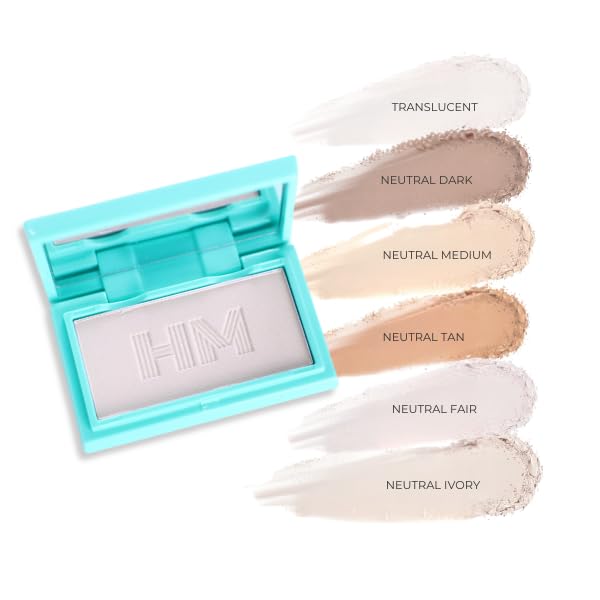 Travel Size Pressed Powder - Haute Minute Makeup Complexion Perfection Mini Powder - Perfect For Travel or Your Purse! (Neutral Medium)
