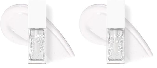 wet n wild Lip Oil - Lightweight, Non-Sticky, Hydrating & Nourishing Formula with Marula, & Jojoba Oils, Vegan & Cruelty-Free - Crystal Ball (Pack of 2)