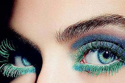 Maydear Dark Green Mascara for Eyelashes, Waterproof Colored Mascara Long Lasting Smudgeproof Color Mascara for Women Eye Makeup Party Stage Use