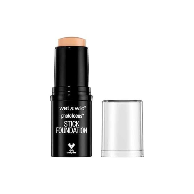 wet n wild Photo Focus Matte Foundation Stick Makeup, Shell Bisque | Vegan & Cruelty-Free