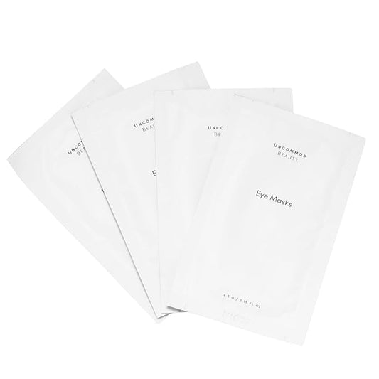 Eye Masks - Softening and Smoothing Under Eye Masks - All Skin Types, Vegan, Cruelty Free, Fragrance Free, Set of 4