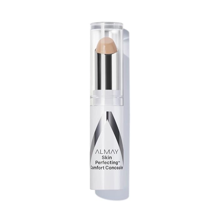 Almay Skin Perfecting Comfort Concealer, Face Makeup, Full Coverage, Natural Looking Finish, Cruelty-Free, Hypoallergenic, Dermatologist Tested, 120 Light, 1 Count