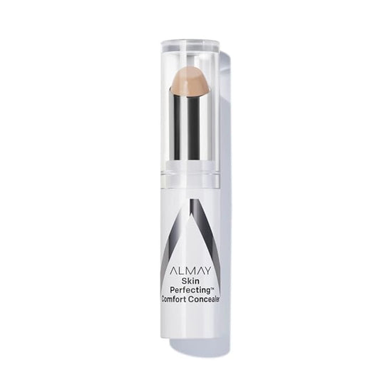 Almay Skin Perfecting Comfort Concealer, Face Makeup, Full Coverage, Natural Looking Finish, Cruelty-Free, Hypoallergenic, Dermatologist Tested, 120 Light, 1 Count