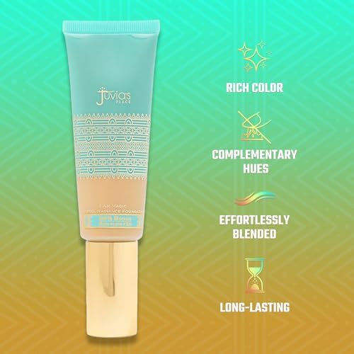 Juvia's Place I Am Magic Natural Radiance Foundation - 530Ibiza - Full Coverage Liquid Foundation Makeup for Dry, Mature, Aging, and Combination Skin - Lightweight Longwear Base with Radiant Finish