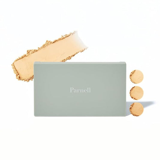 Parnell Cicamanu Matte Spondation (Powder Foundation with Sponge) 11g, #19 Porcelain | Lightweight Oil-Control | Matte Finish and Long-Lasting | Infused with Centella Asiatica | K-Beauty