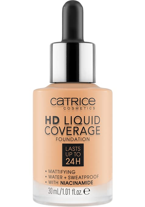 Catrice | HD Liquid Coverage Foundation | High & Natural Coverage | Vegan & Cruelty Free (037 | Golden Beige)