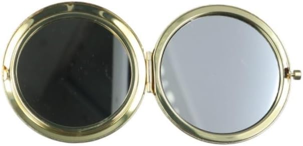 2Pcs Round Folding Pocket Mirrors for Women Girls, Vintage Hollow Floral Pattern Makeup Mirrors Portable Metal Double-Sided Foldable Cosmetic Mirror for Travel