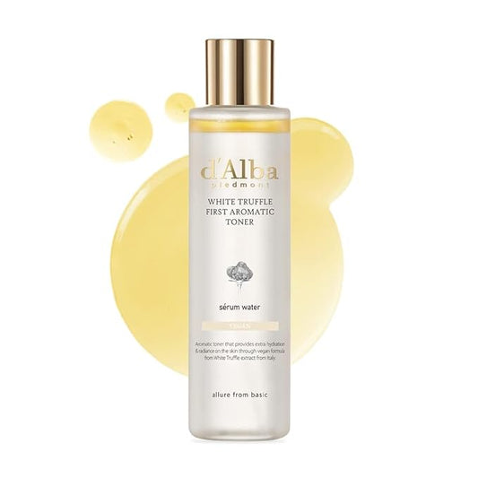 d’Alba Italian White Truffle First Aromatic Toner, Vegan Skincare, Gentle Hydrating Toner with White Truffles, Weakly Acidic, Skin Texture Enhancement, Surfactant Free (5.24 fl oz.)