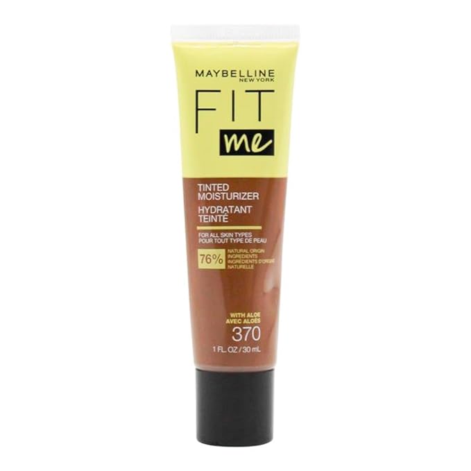 Maybelline Fit Me Tinted Moisturizer, Natural Coverage, Face Makeup, 370, 1 Count