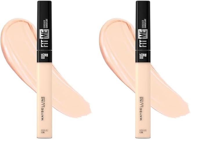 Maybelline New York Fit Me Liquid Concealer Makeup, Natural Coverage, Lightweight, Conceals, Covers Oil-Free, Ivory, 1 Count (Packaging May Vary) (Pack of 2)