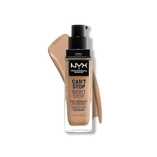 NYX PROFESSIONAL MAKEUP Can't Stop Won't Stop Foundation, 24h Full Coverage Matte Finish - Classic Tan