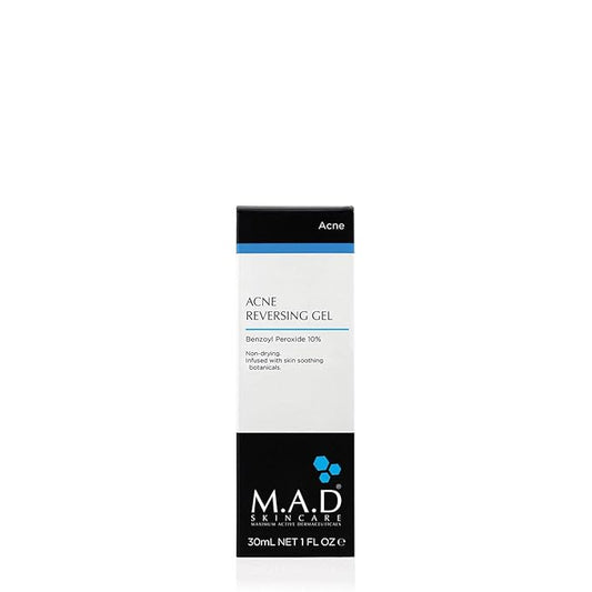 M.A.D SKINCARE ACNE: Acne Reversing Gel - Non-Drying Benzoyl Peroxide Blemish Treatment - 30g